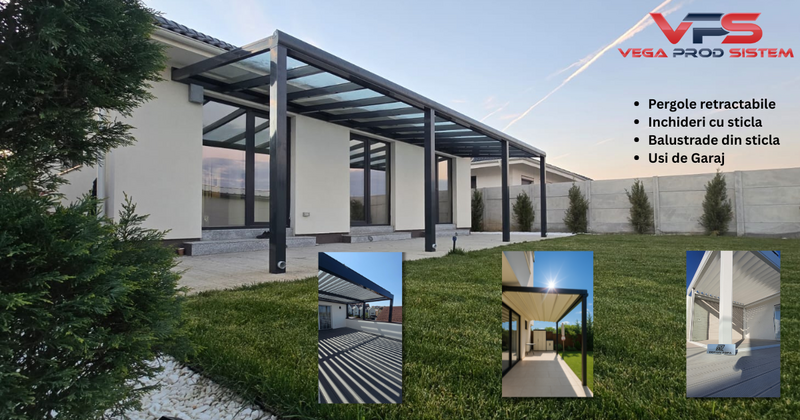 Pergole bioclimatice si inchideri terase din sticla Bucuresti
